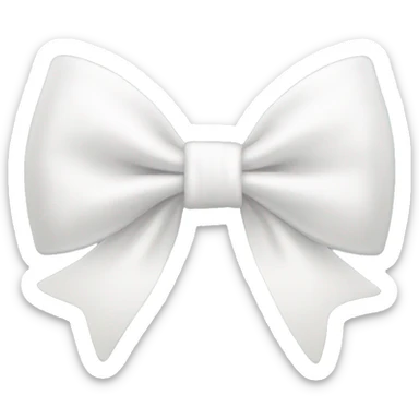 White bow sticker
