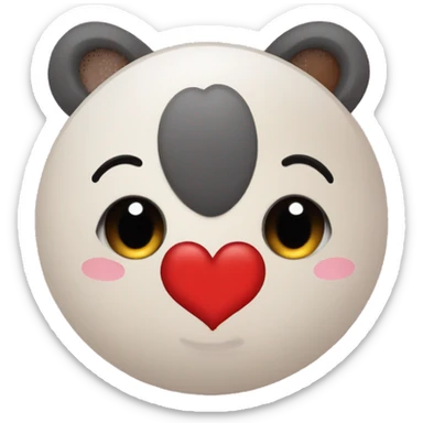 Ovillo de lana conazon, con corazoncitos alrededor  sticker