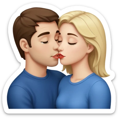 Man Woman Butt kissing  sticker