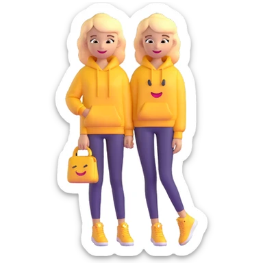 confident, fashionable girl character, stylish and bold, wearing trendy clothes, cheerful expression, 3D emoji style sticker