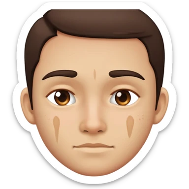 facial scar across cheek sticker