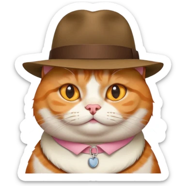 Fat cat in a hat sticker