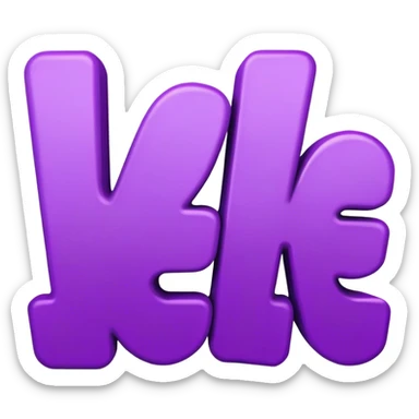 The word "Yes" in purple  sticker