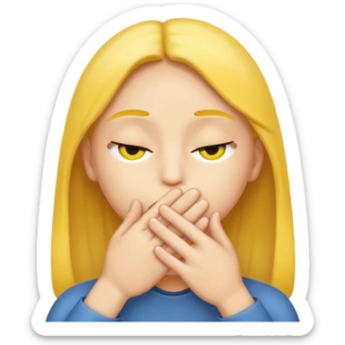 Make a classic emoij that tells you to shut up sticker