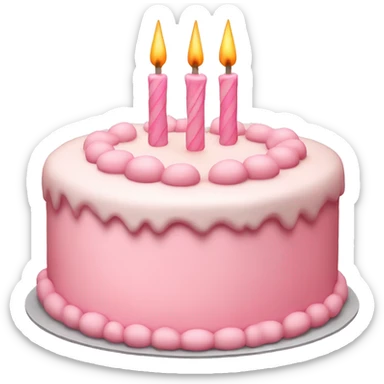 Light pink birthday cake  sticker