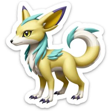 Meloetta-Vernid-Trico-Renamon-Sergal-Pokémon-Fakémon-fusion-hybrid-creature sticker