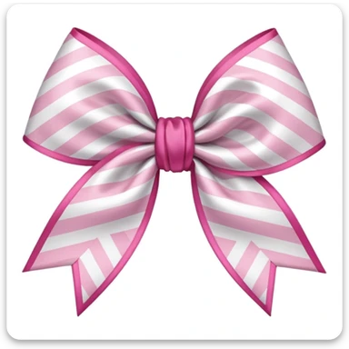 sakura bow with chevron pattern sticker
