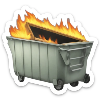 dumpster-fire sticker
