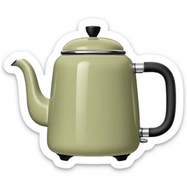 pale olive smeg teapot sticker
