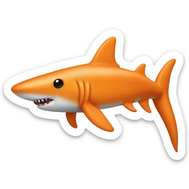 carrot shark sticker