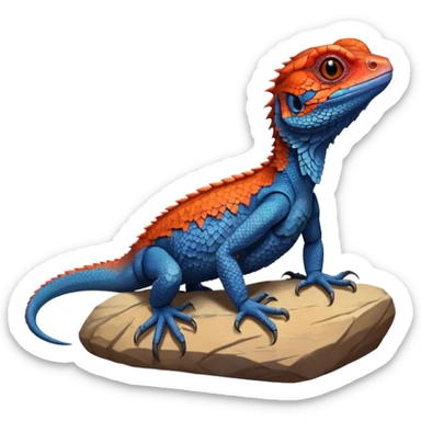 red-headed rock agama (Agama agama) sticker