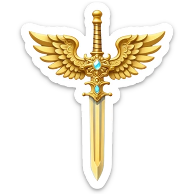 angel sword sticker
