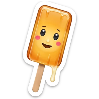 maple taffy on a popsicle stick sticker