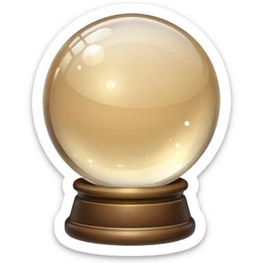 crystal ball sparkles beige sticker