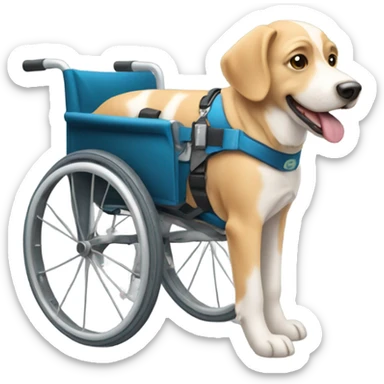 Wheel chair dog sticker