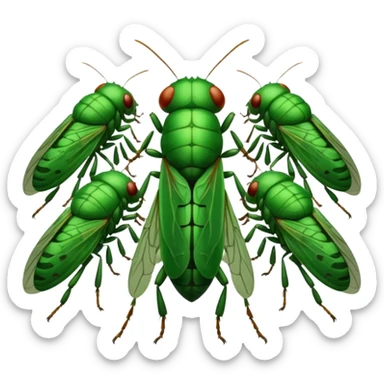Marching cicadas sticker