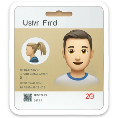 user id card sticker