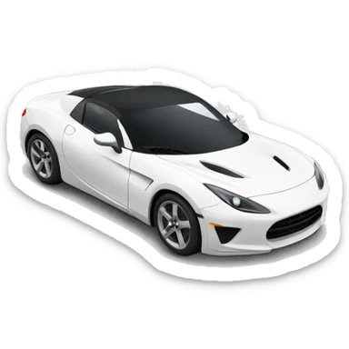 Sports car white sticker