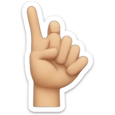 A hend with two closing finger one is thumb finger and second is middle finger sticker