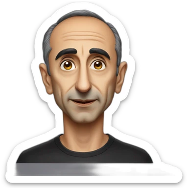 Eric Zemmour avec un nez de sorcière sticker