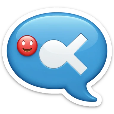 speech bubble emoji with check mark inside sticker