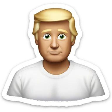 Donald Trump wearing a Supreme box logo teeshirt sticker