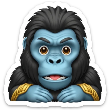 long haired gorilla sticker