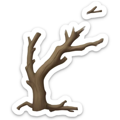 crooked branch without leaves sticker
