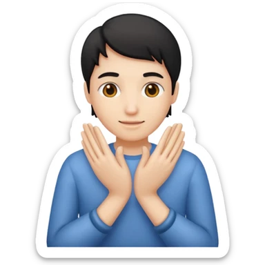 Quelqu’un qui se frotte les mains sticker