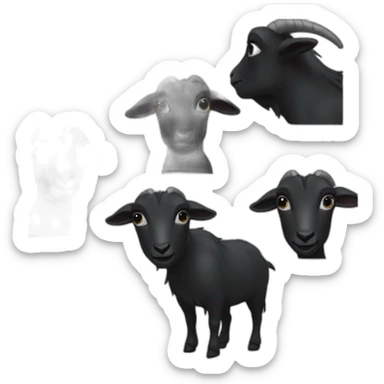 Facepalm black goat sticker