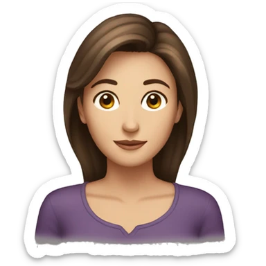 brown hair brown eyed 51 year old female who likes butterflies sticker