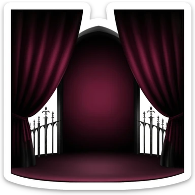 Dark gothic black and burgundy aesthetic scenery scene picture   sticker