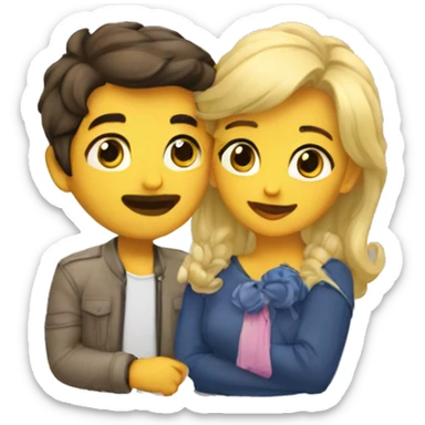 Beijando a namorada  sticker