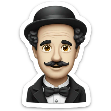 Charlie Chaplin without hat sticker