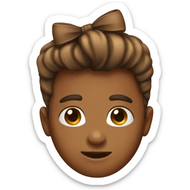 Brown bow emoji sticker