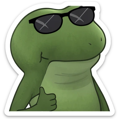 Poo wearing sunglasses and smiling  sticker