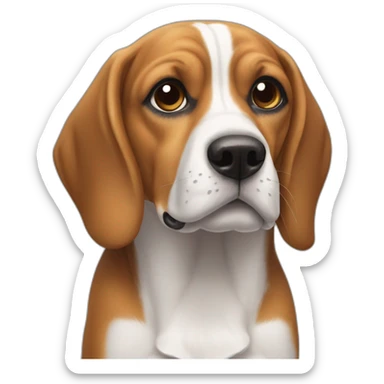 Dos perritos beagle uno negro y otro cafe sticker