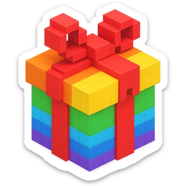 Rainbow gift sticker