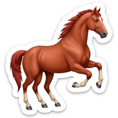 Red Roan horse  sticker
