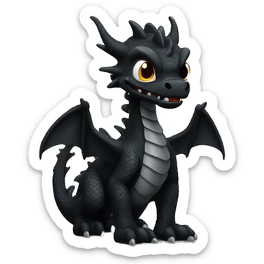 Black dragon sticker