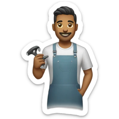 Barber with  sticker