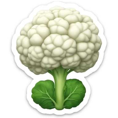 cauliflower looking in the mirror sticker