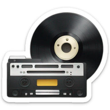 vinyl and analog tape sticker