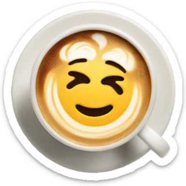  A wallpaper and a coffee with latte art sticker