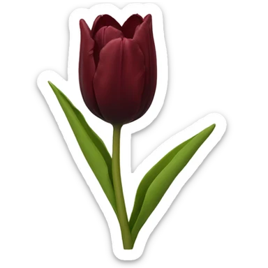 Dark red tulip sticker