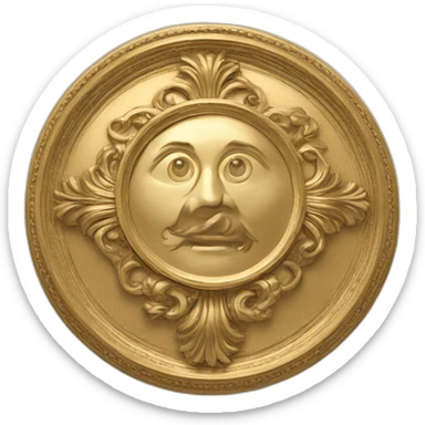 Victorian era medallion sticker