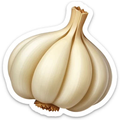 peeled garlic only one clove  sticker