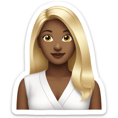 Girl blonde in spa salon sticker