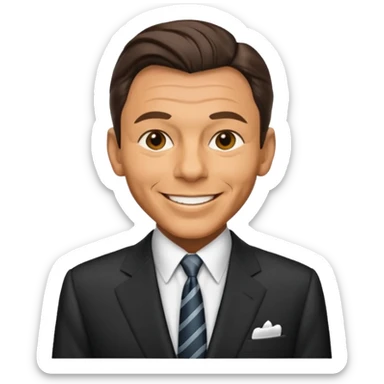 Frank sinatra emoji showing good data sticker