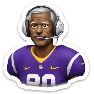 LSU football coach O sticker